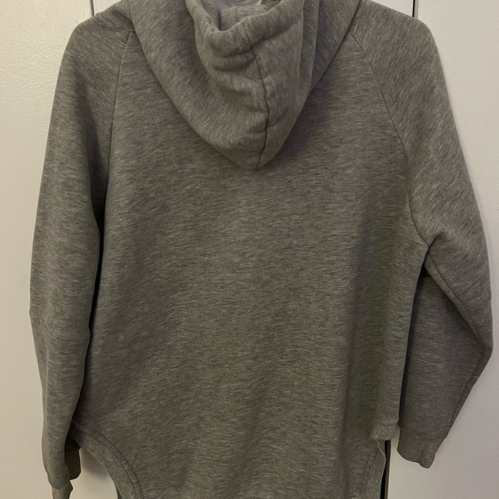 Gray Longline Drawstring Hoodie - Picture 5 of 6